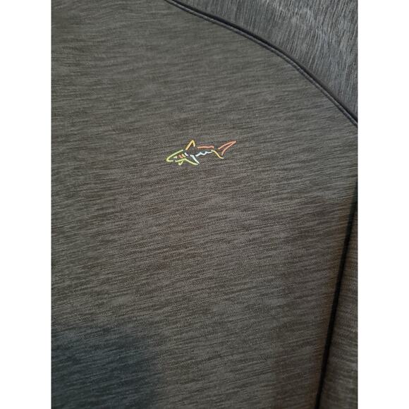 Greg Norman Shark 1/4 Zip Pullover Mens XXL Long Sleeve Gray Golf Golfing - Picture 2 of 6
